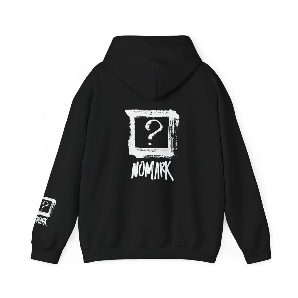 White logo hoodie with sleeve logo