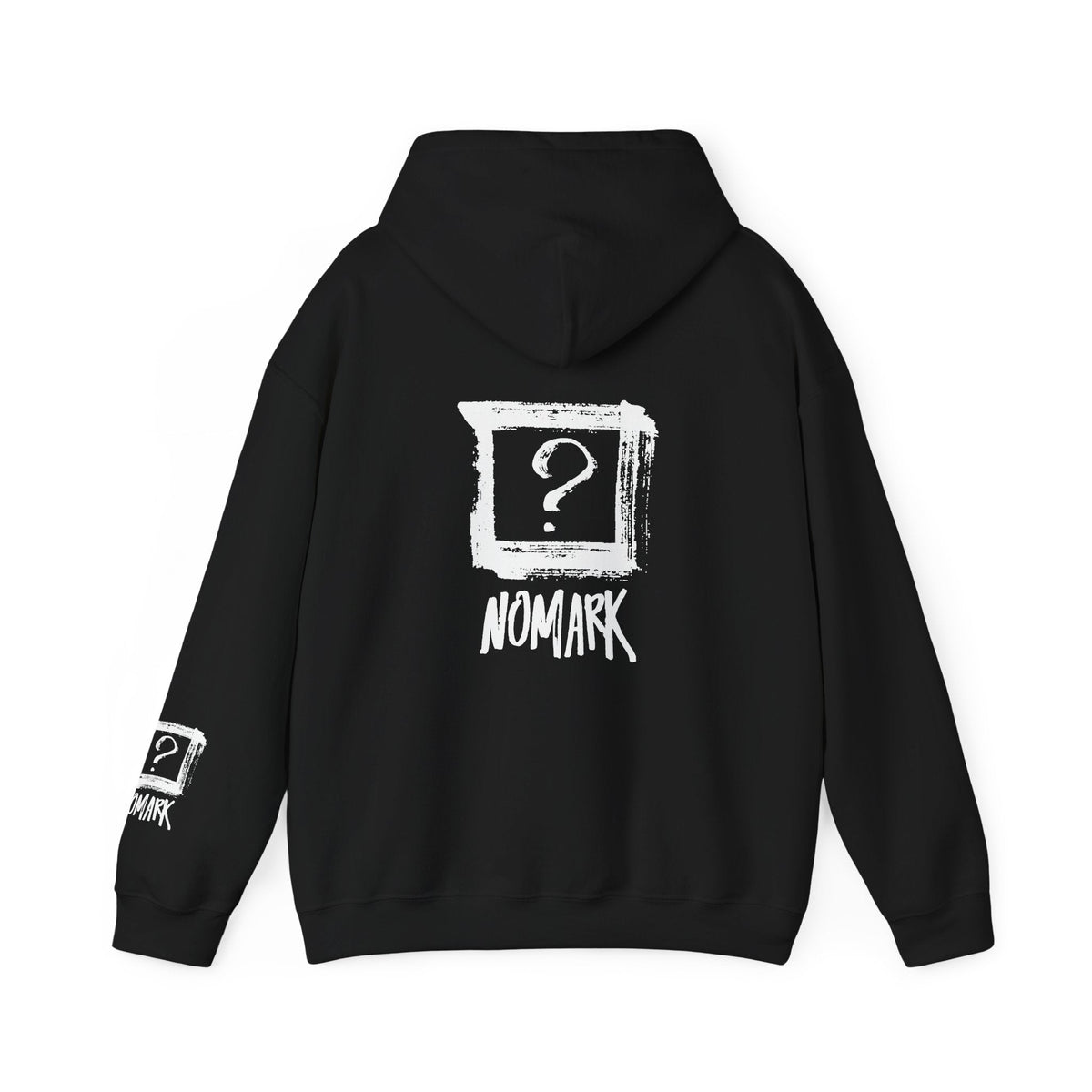 White logo hoodie with sleeve logo