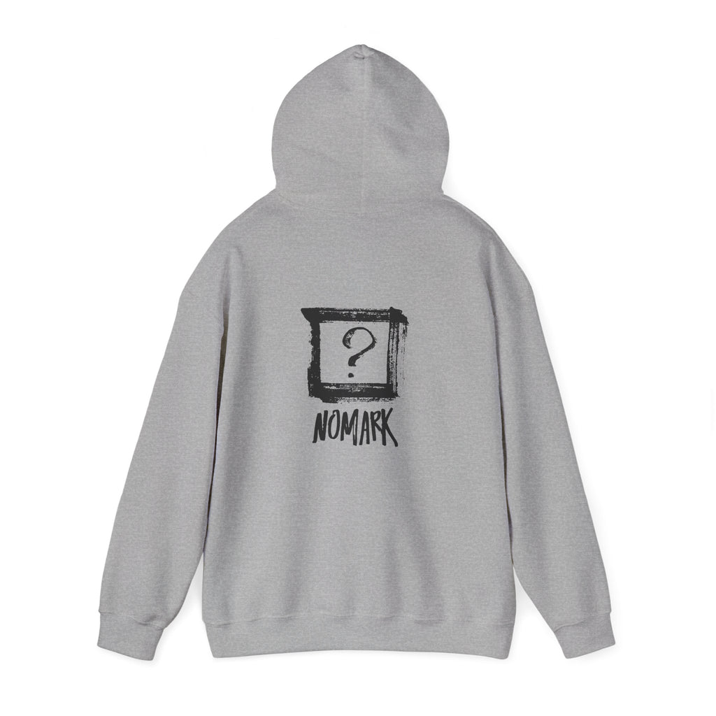 Nomark Black Logo Hoodie. Same mark. Different contrast.