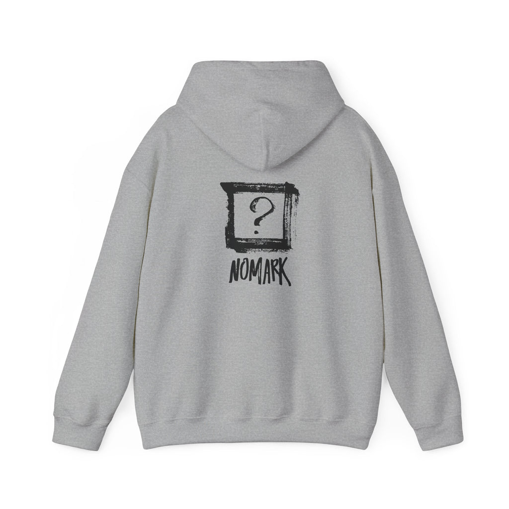 Nomark Black Logo Hoodie. Same mark. Different contrast.