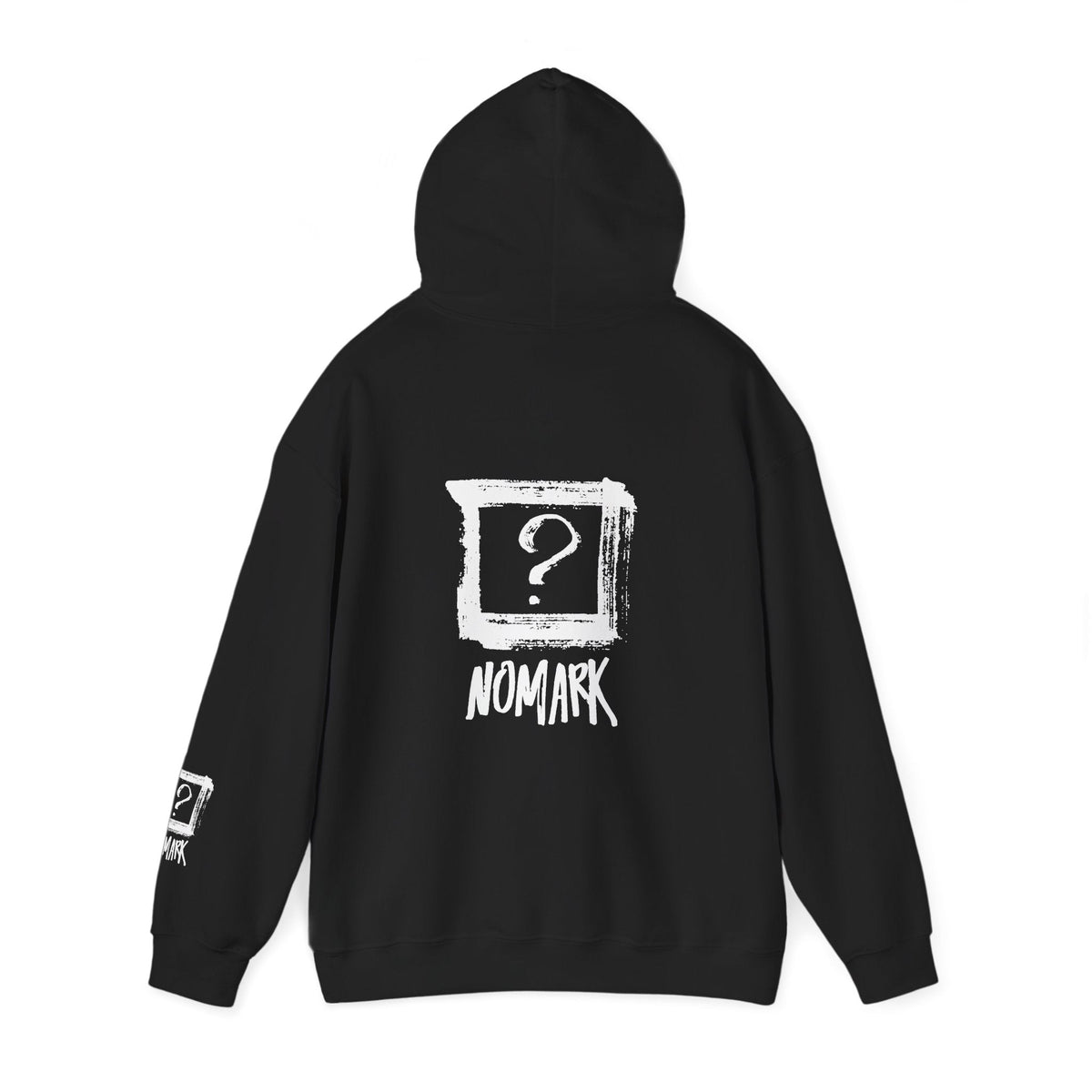 White logo hoodie with sleeve logo