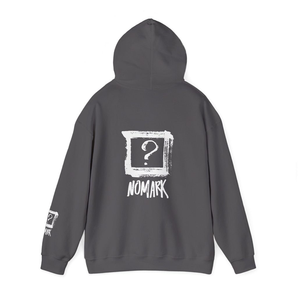 White logo hoodie with sleeve logo